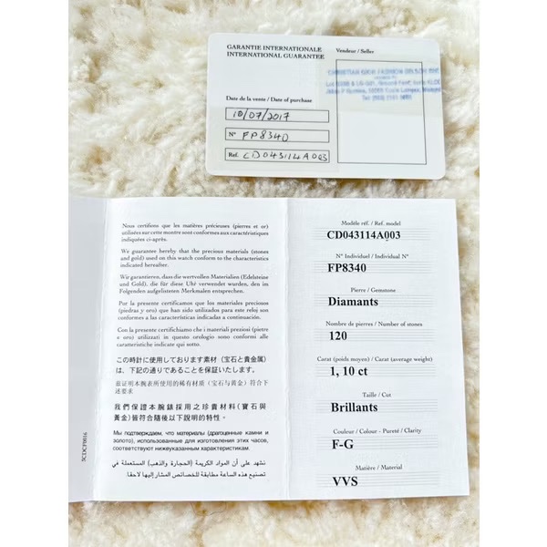 [6.5折］ 稀有少見 DIOR 珍稀鑽錶 黑色鱷魚皮錶帶-4