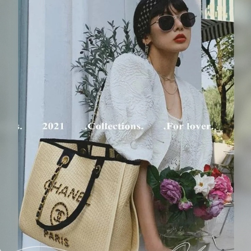 Chanel 大容量旅行必備大袋Chanel沙灘包🏖️-7