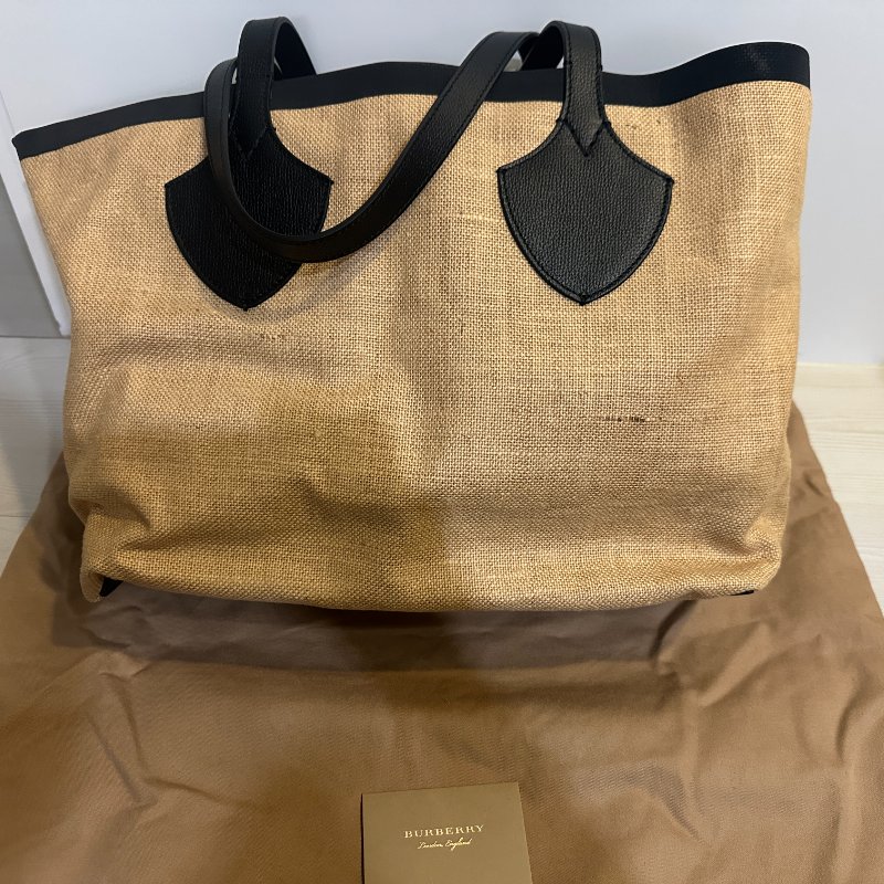 BURBERRY 大LOGO帆布托特包｜全新未使用｜大容量｜附原廠配件✨-2