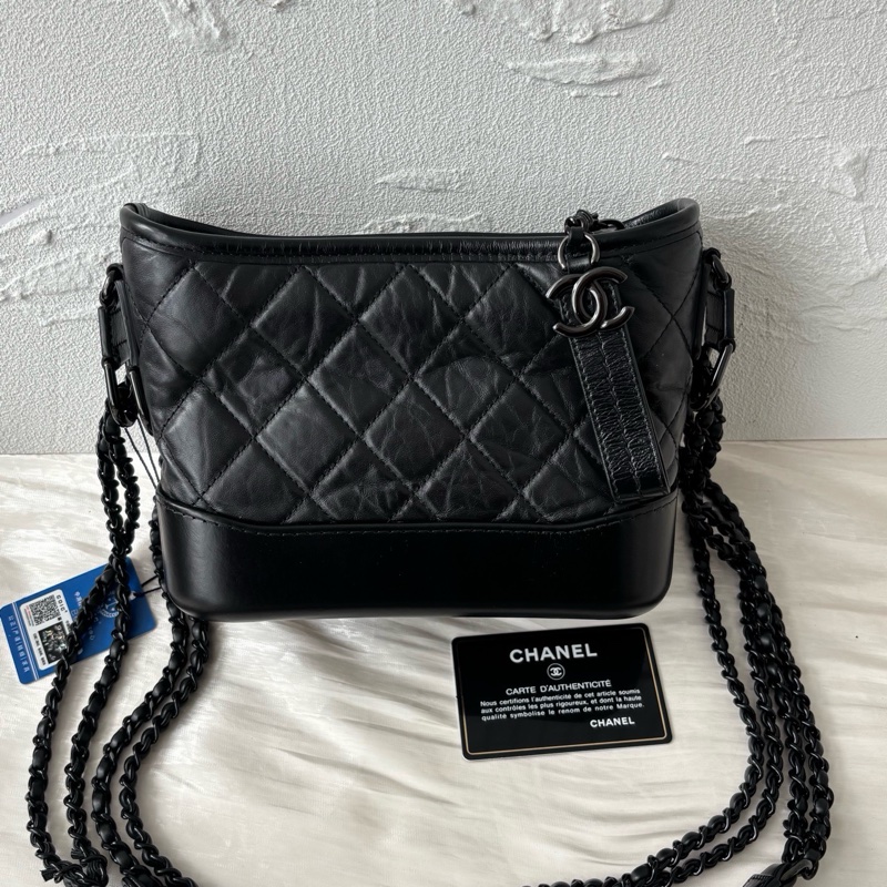 全新全配🈶購證❤️ 香奈兒 #soblack #全黑 #流浪包 #小號-3