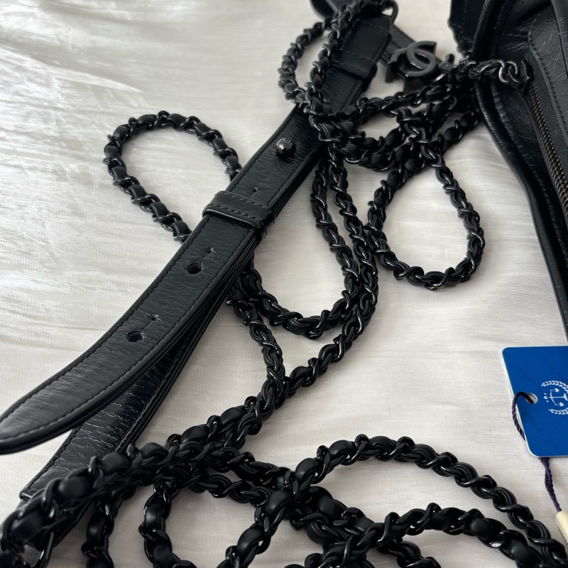 全新全配🈶購證❤️ 香奈兒 #soblack #全黑 #流浪包 #小號-15