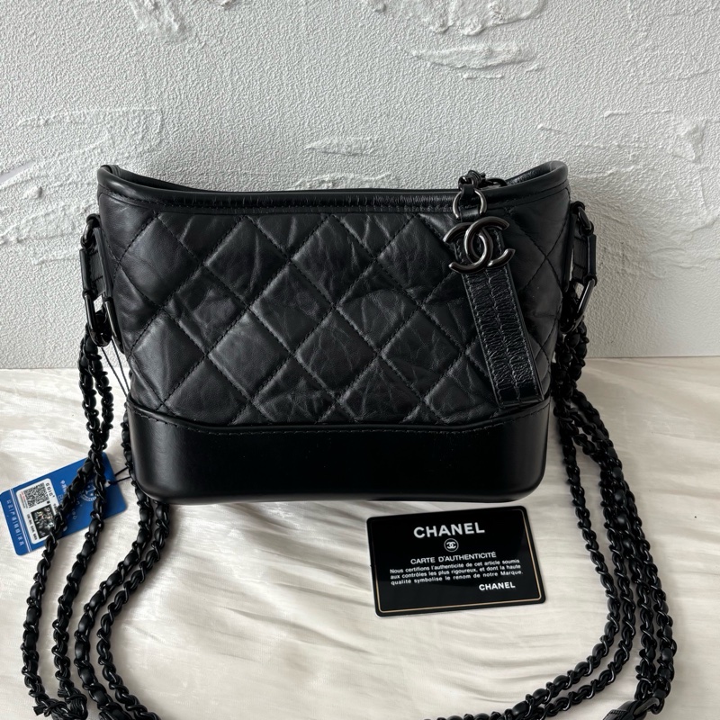 全新全配🈶購證❤️ 香奈兒 #soblack #全黑 #流浪包 #小號-16
