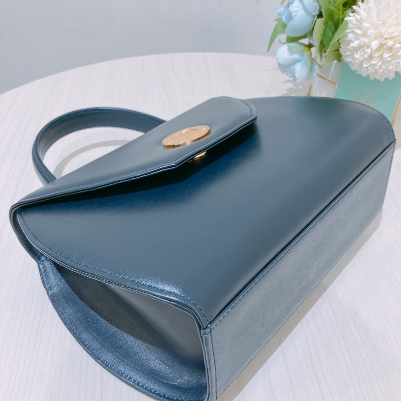 TK1974 Givenchy 紀梵希復古翻蓋式兩用包包 Vintage Circle Logo 2 Way Bag Calfskin Navy x GHW #1300875 1283577(80%New) (N/A)-4