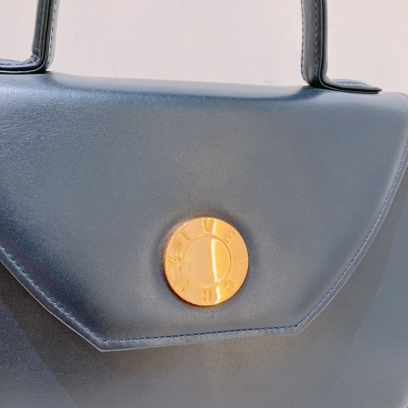 TK1974 Givenchy 紀梵希復古翻蓋式兩用包包 Vintage Circle Logo 2 Way Bag Calfskin Navy x GHW #1300875 1283577(80%New) (N/A)-13