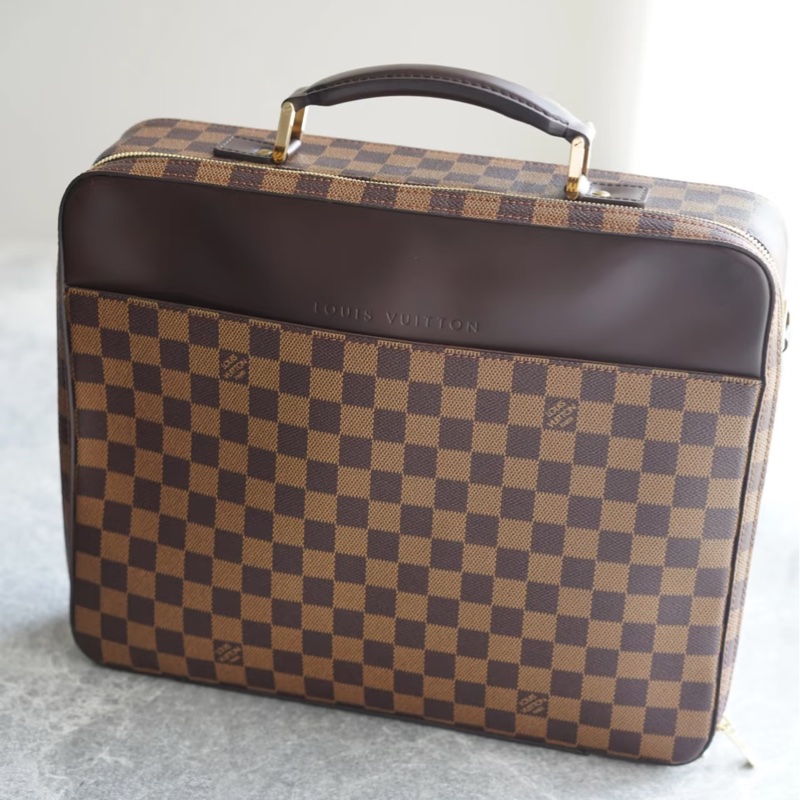 LV🤎棋盤格手提旅行包（有背帶）/N53355-0