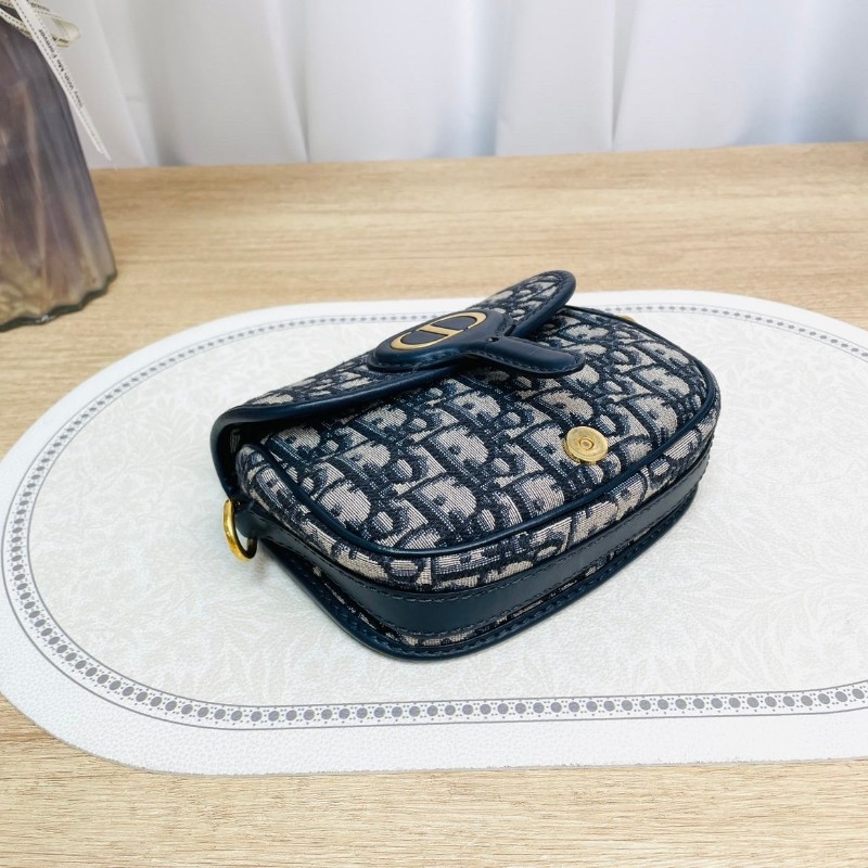 迪奧/Dior Bobby Oblique刺繡經典老花滿印可調節可拆卸肩帶 單肩斜挎包-2