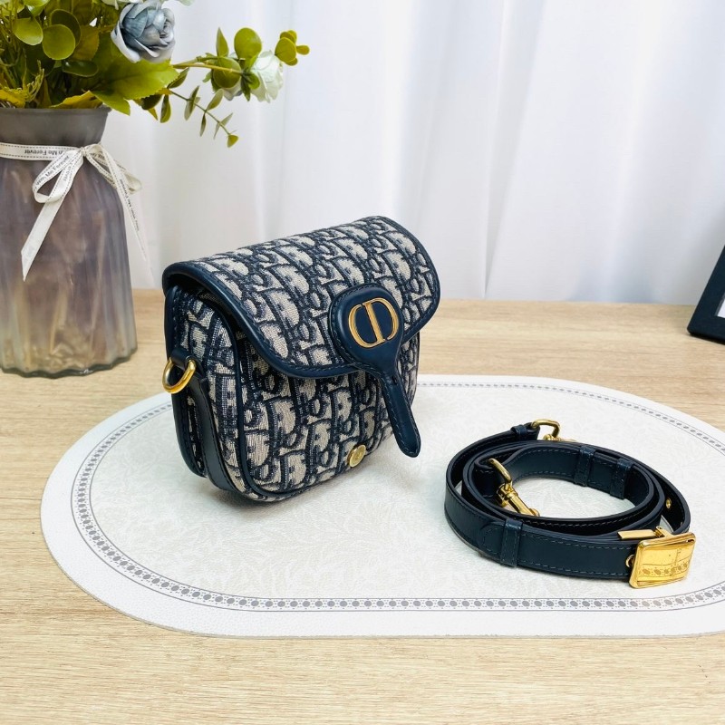 迪奧/Dior Bobby Oblique刺繡經典老花滿印可調節可拆卸肩帶 單肩斜挎包-4