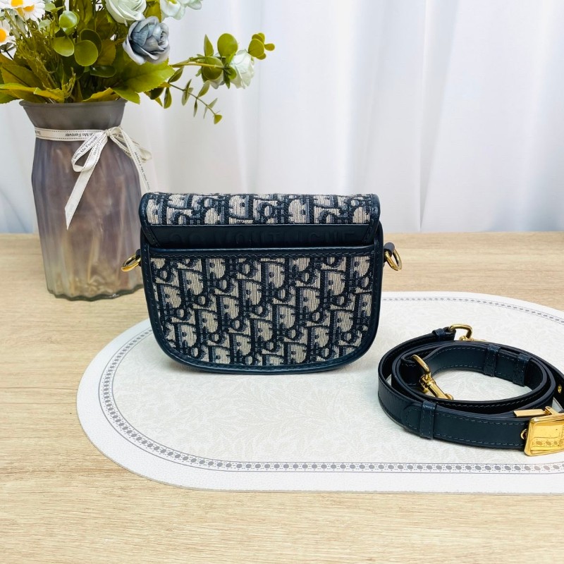 迪奧/Dior Bobby Oblique刺繡經典老花滿印可調節可拆卸肩帶 單肩斜挎包-6