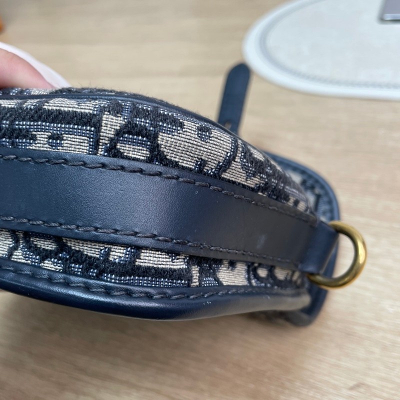 迪奧/Dior Bobby Oblique刺繡經典老花滿印可調節可拆卸肩帶 單肩斜挎包-9