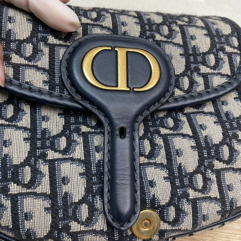 迪奧/Dior Bobby Oblique刺繡經典老花滿印可調節可拆卸肩帶 單肩斜挎包-12