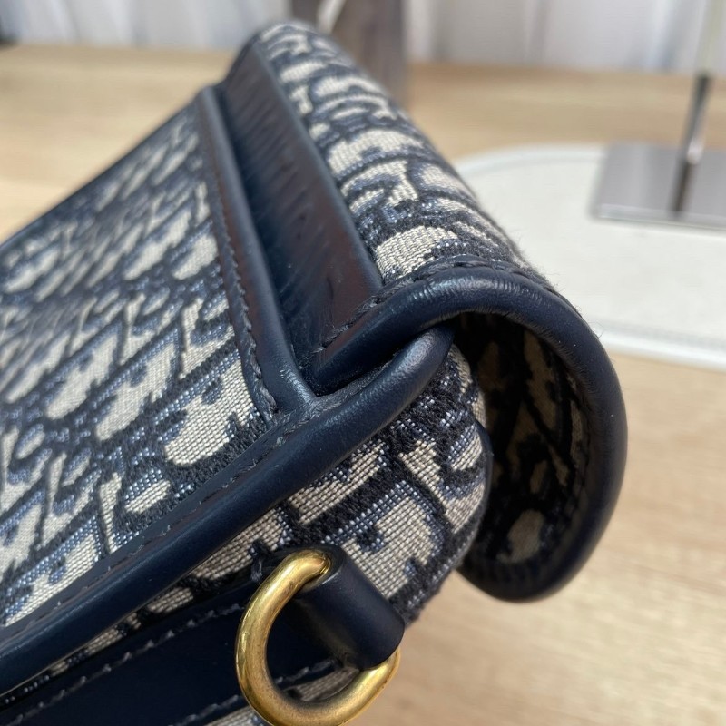 迪奧/Dior Bobby Oblique刺繡經典老花滿印可調節可拆卸肩帶 單肩斜挎包-13