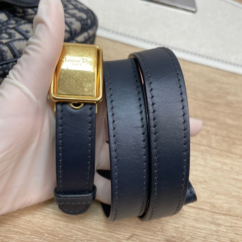 迪奧/Dior Bobby Oblique刺繡經典老花滿印可調節可拆卸肩帶 單肩斜挎包-17