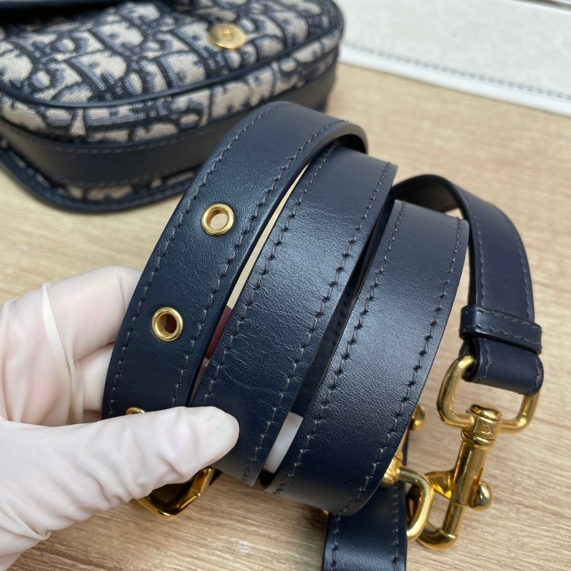 迪奧/Dior Bobby Oblique刺繡經典老花滿印可調節可拆卸肩帶 單肩斜挎包-18