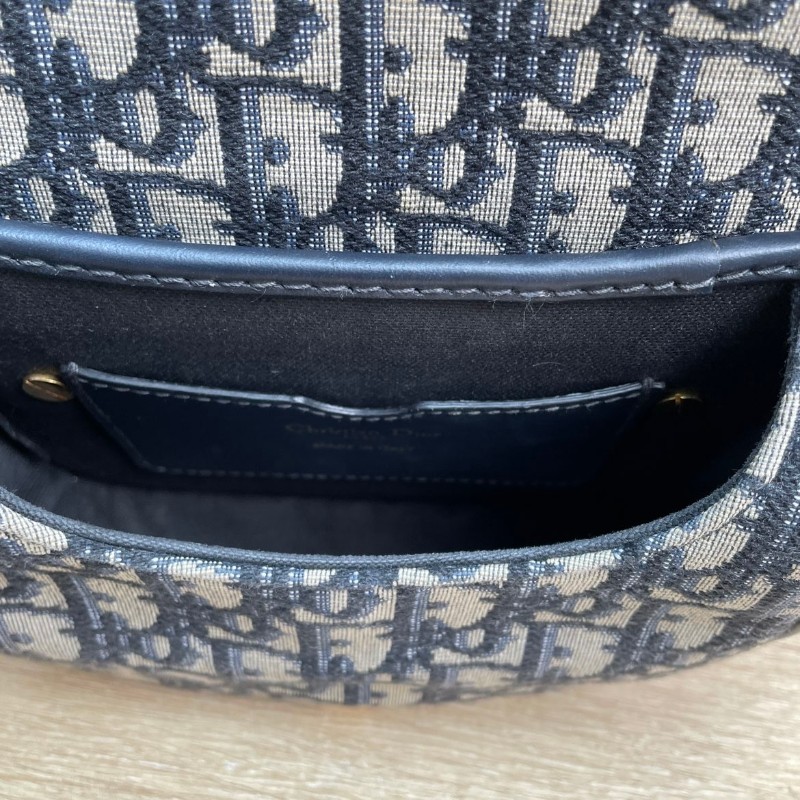 迪奧/Dior Bobby Oblique刺繡經典老花滿印可調節可拆卸肩帶 單肩斜挎包-20