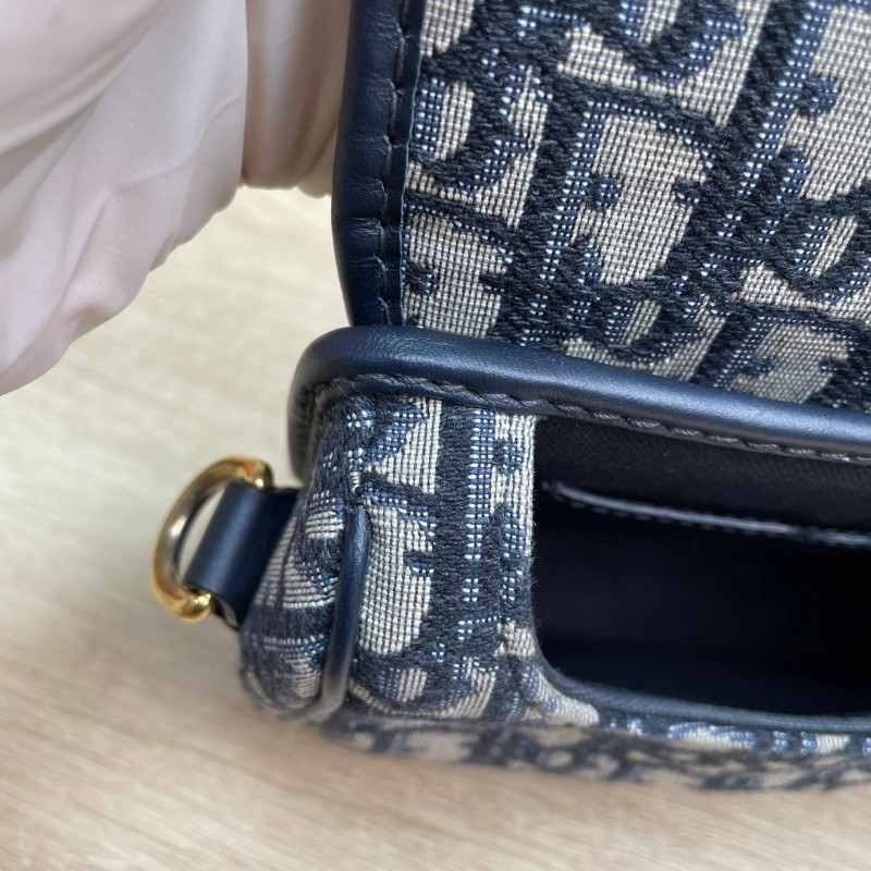 迪奧/Dior Bobby Oblique刺繡經典老花滿印可調節可拆卸肩帶 單肩斜挎包-21