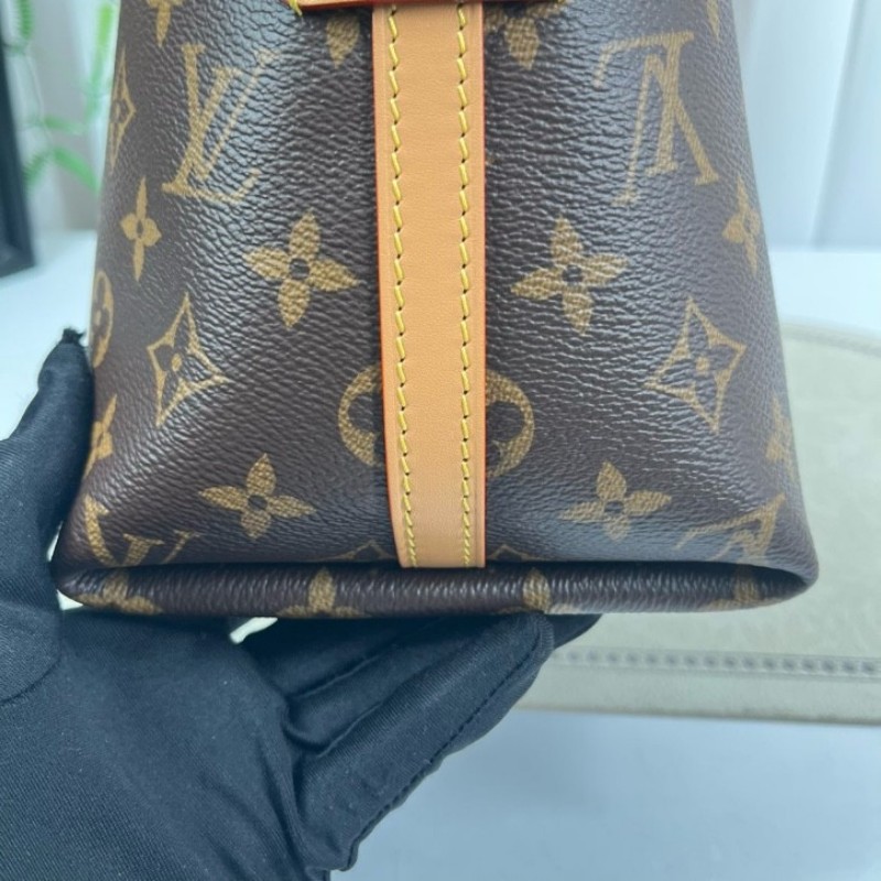 LV路易威登 26年3月4日全套 芯片款 Carryall PM小號子母包 經典老花滿印購物袋 塗層帆布拼牛皮飾邊 手提單肩包托特包 女款 棕色-13