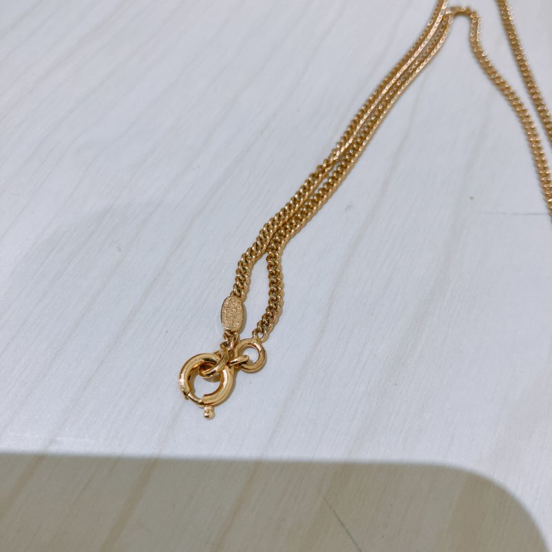 TK1975 Chanel 香奈兒花花和CC字項鍊 Vintage Coco Mark Flower Necklace Blue Crystal x GHW-7