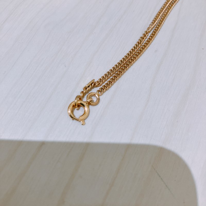 TK1975 Chanel 香奈兒花花和CC字項鍊 Vintage Coco Mark Flower Necklace Blue Crystal x GHW-14