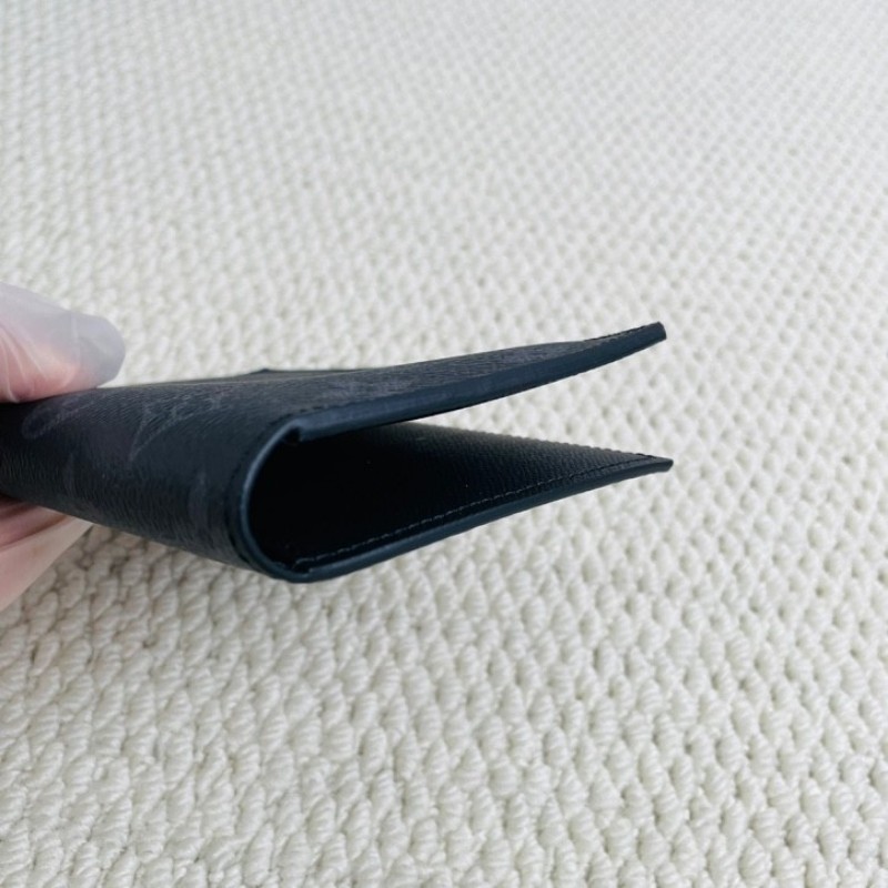 路易威登/Louis Vuitton 黑花對折護照夾/錢包 芯片款 男女通用款多卡位-13