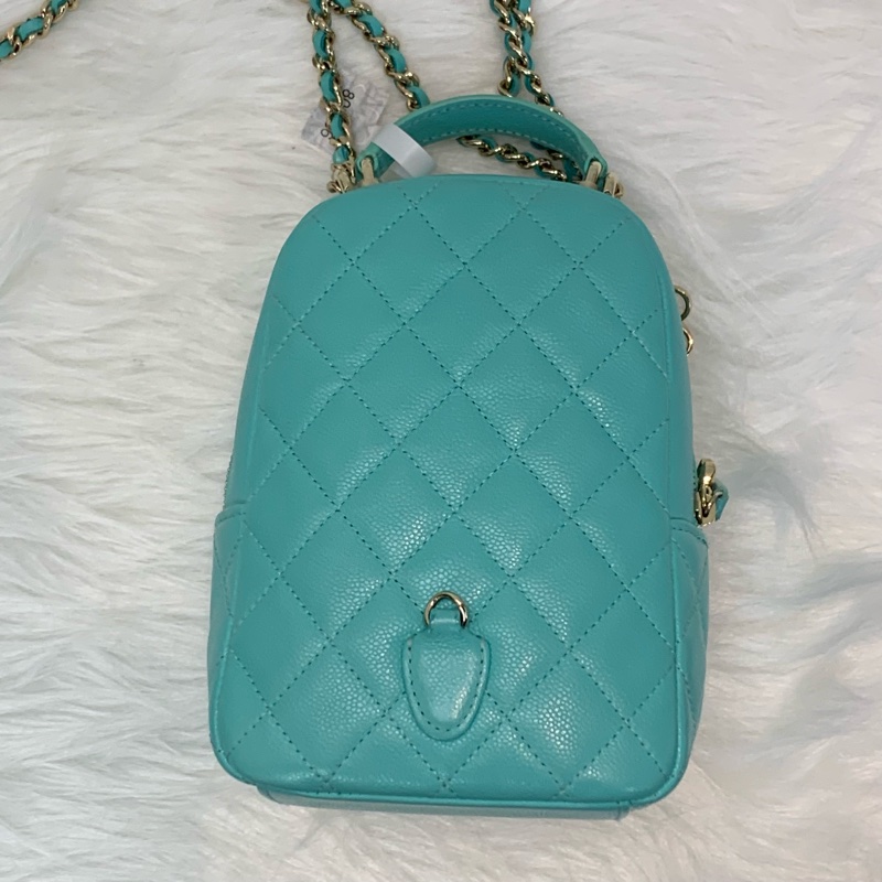 夏日必備Tiffany Blue Chanel 24C mini backpack-1