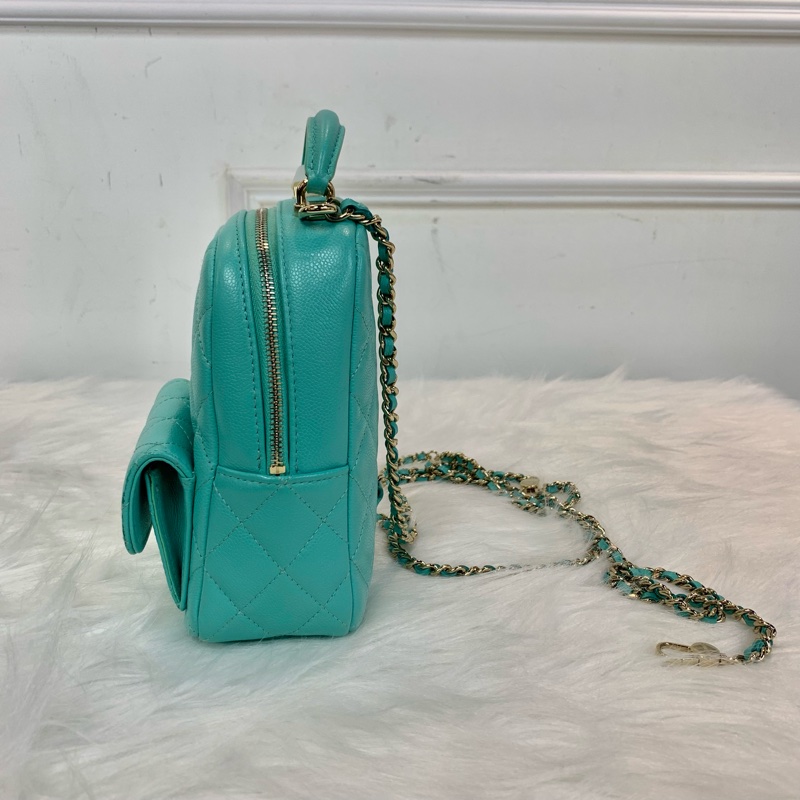 夏日必備Tiffany Blue Chanel 24C mini backpack-2