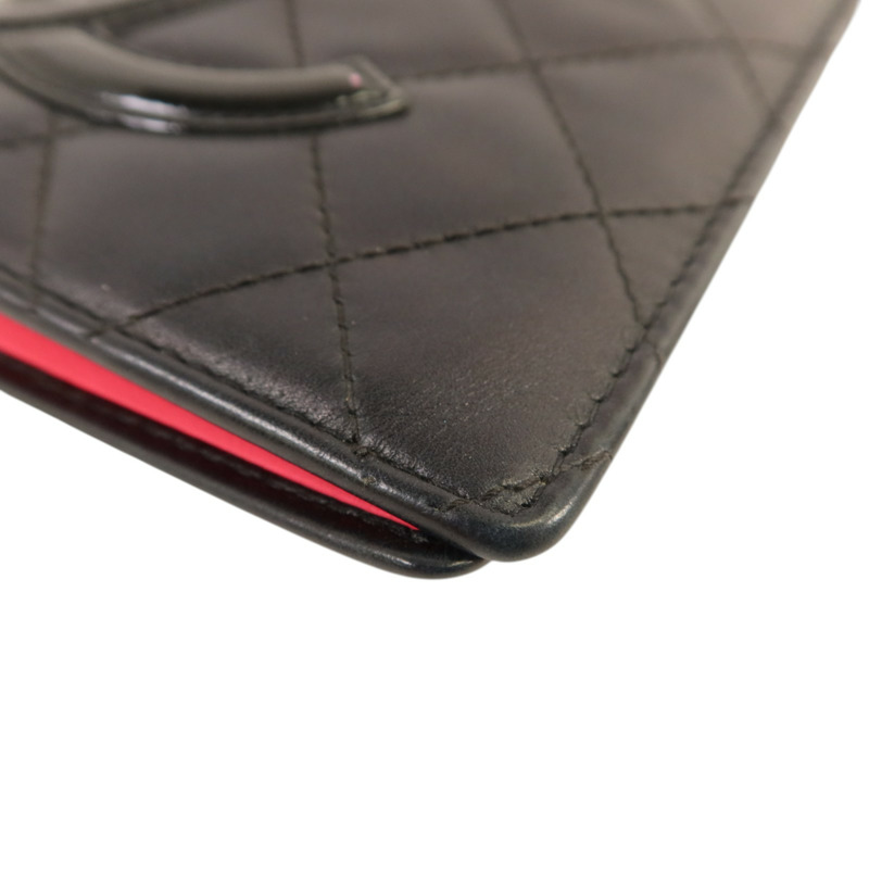 CHANEL 牛皮皮革Cambon Wallet長錢包-10