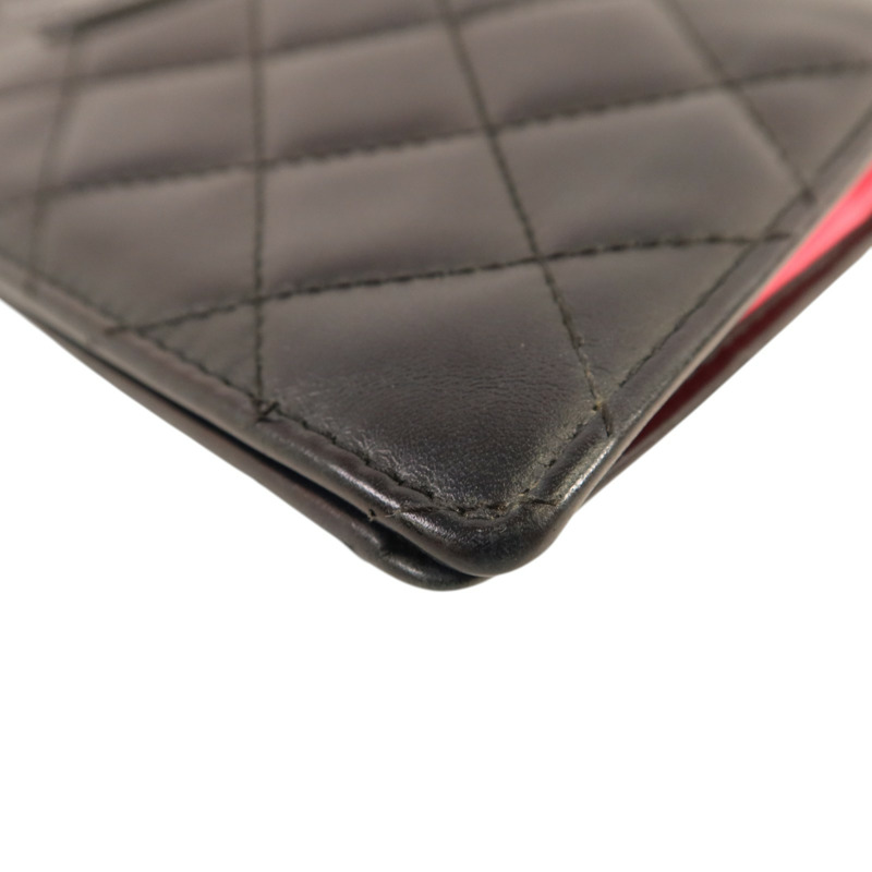 CHANEL 牛皮皮革Cambon Wallet長錢包-11