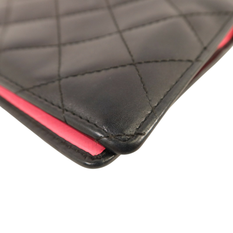 CHANEL 牛皮皮革Cambon Wallet長錢包-13