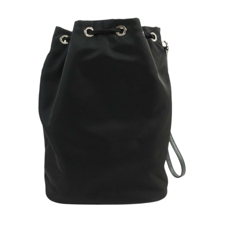 PRADA 尼龍Re-Nylon Drawstring銀扣手拿包-1