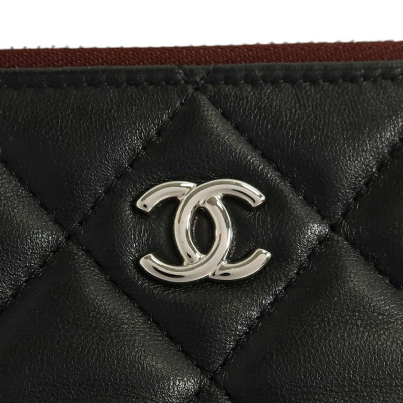 CHANEL 羊皮皮革Clutch銀扣手拿包-6