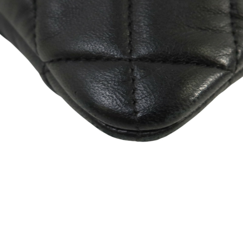 CHANEL 羊皮皮革Clutch銀扣手拿包-9