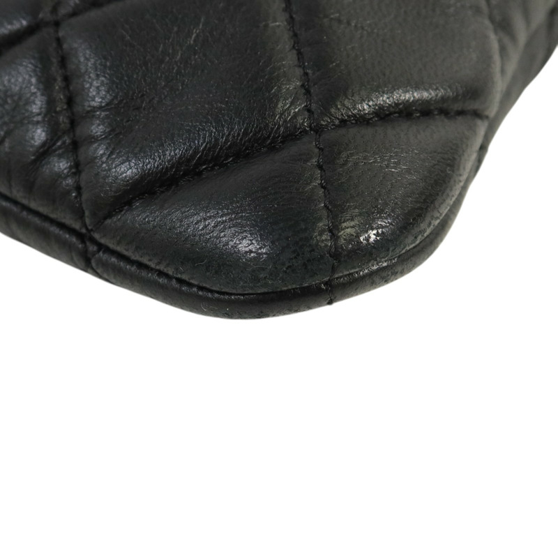 CHANEL 羊皮皮革Clutch銀扣手拿包-12