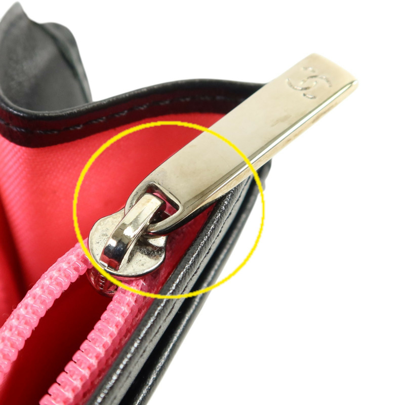 CHANEL 牛皮皮革Cambon Compact Wallet銀扣錢包-18