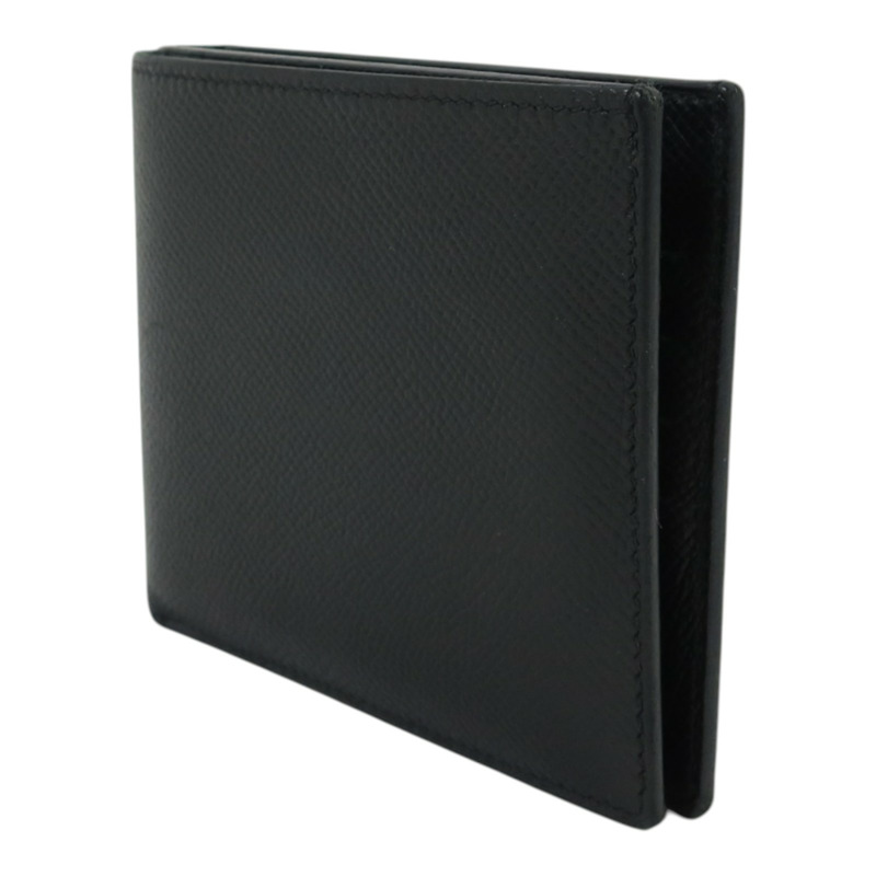 HERMES Epsom皮革Citizen Twill Compact Wallet錢包Noir-2