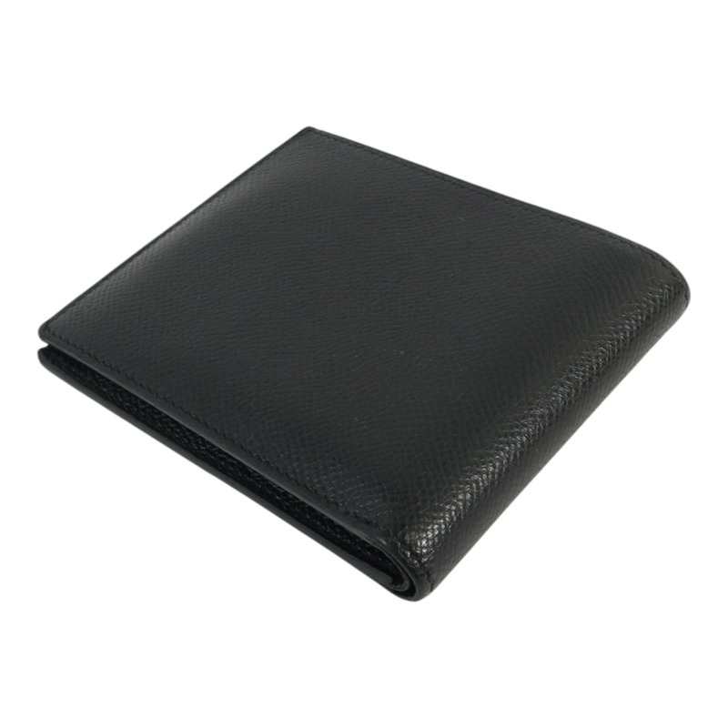 HERMES Epsom皮革Citizen Twill Compact Wallet錢包Noir-4