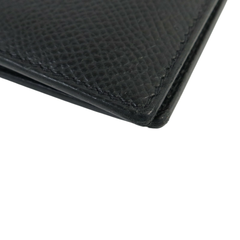 HERMES Epsom皮革Citizen Twill Compact Wallet錢包Noir-10