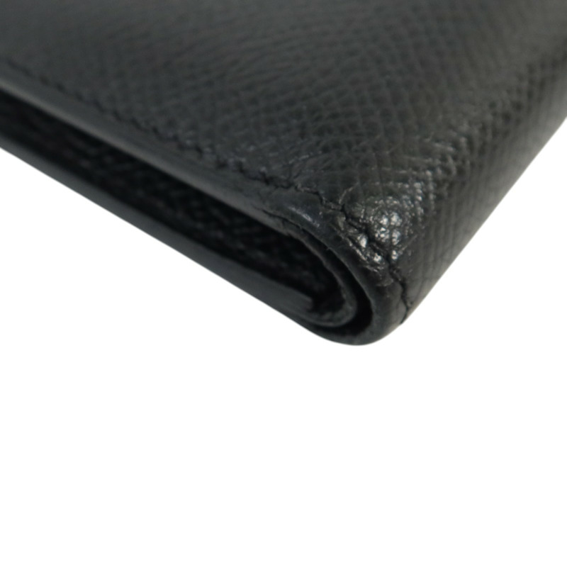 HERMES Epsom皮革Citizen Twill Compact Wallet錢包Noir-12