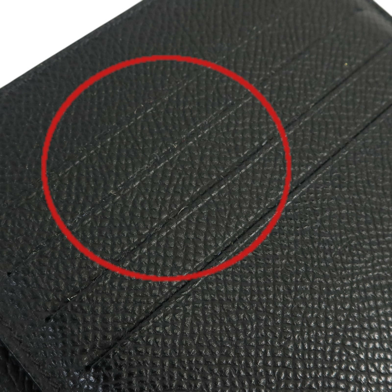 HERMES Epsom皮革Citizen Twill Compact Wallet錢包Noir-14