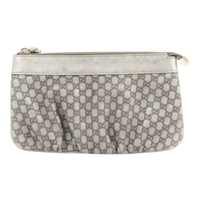 GUCCI 牛皮皮革Pouch金扣手拿包-1