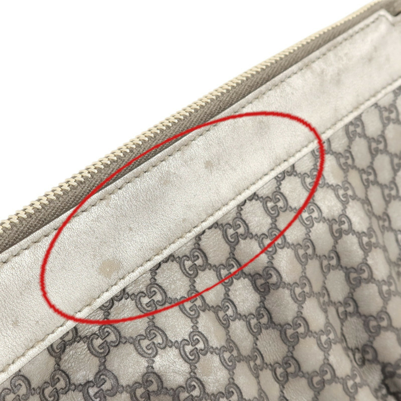 GUCCI 牛皮皮革Pouch金扣手拿包-12