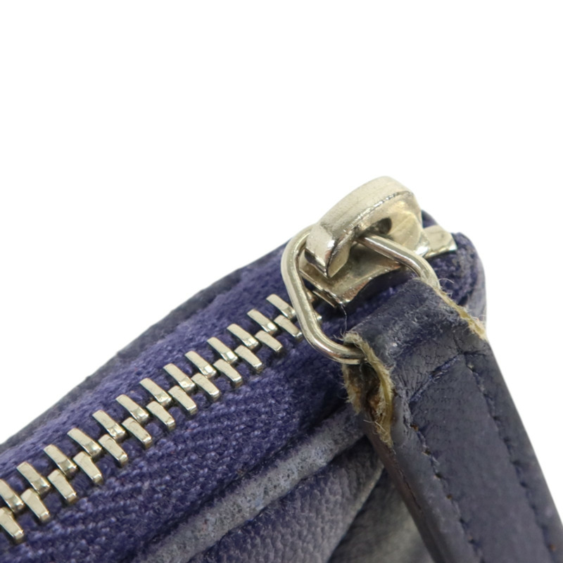 CHANEL 羊皮皮革Mini Zipped Pouch銀扣手拿包-7