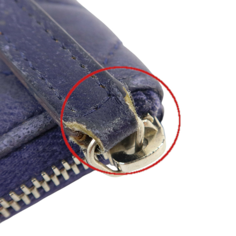 CHANEL 羊皮皮革Mini Zipped Pouch銀扣手拿包-14