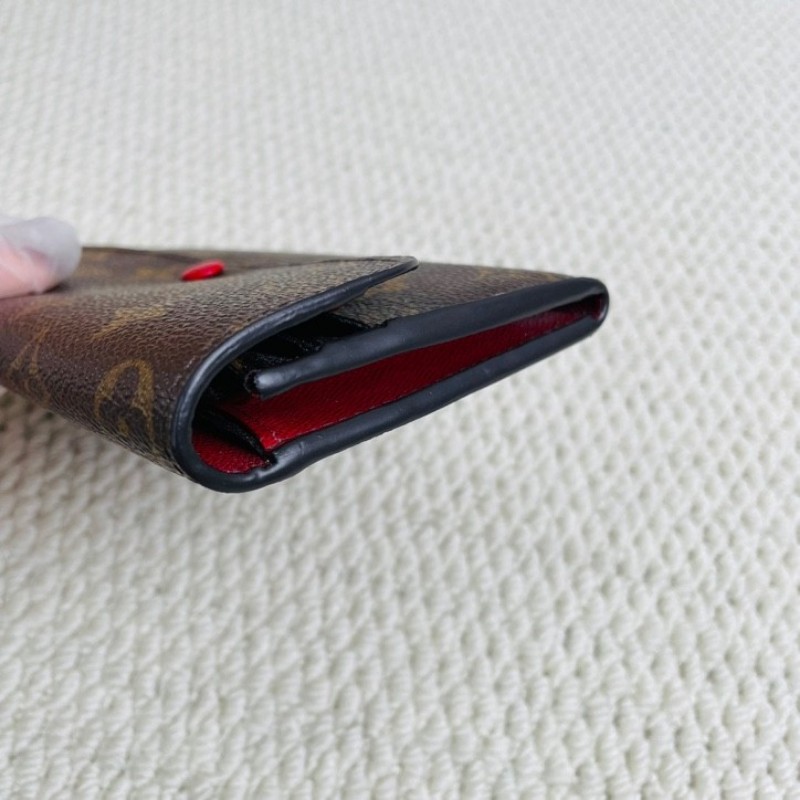 LV 路易威登 經典老花長款翻蓋紅豆豆錢包 內裡豐富 實用性強-8