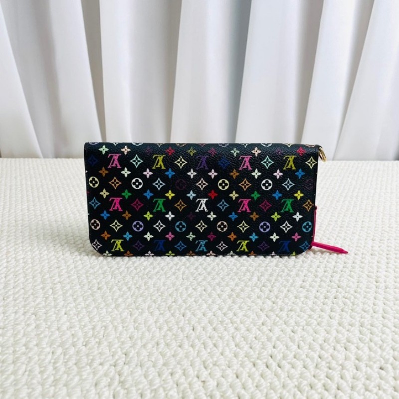 LV 路易威登 黑三彩Zippy長款對折錢包 內裡拉鍊隔層 實用便捷-5