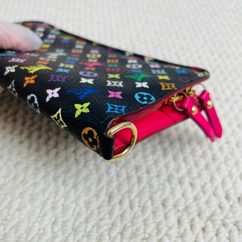 LV 路易威登 黑三彩Zippy長款對折錢包 內裡拉鍊隔層 實用便捷-12