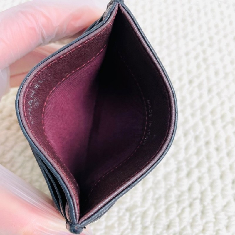 Chanel 香奈兒 25開 黑色小羊皮卡包 經典菱格紋 日常通勤出門都很實用-11