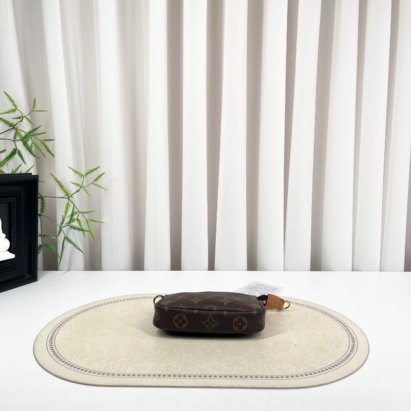 LV路易威登 mini小麻將 經典老花鏈條肩帶 可diy斜挎 氣質百搭 可愛乖巧 容量足夠-1