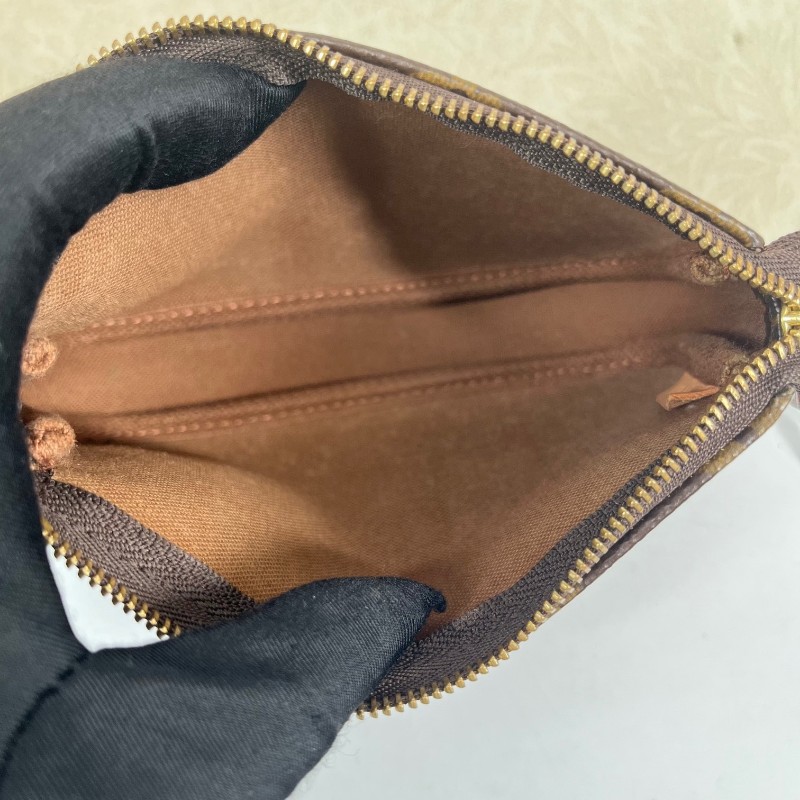 LV路易威登 mini小麻將 經典老花鏈條肩帶 可diy斜挎 氣質百搭 可愛乖巧 容量足夠-10