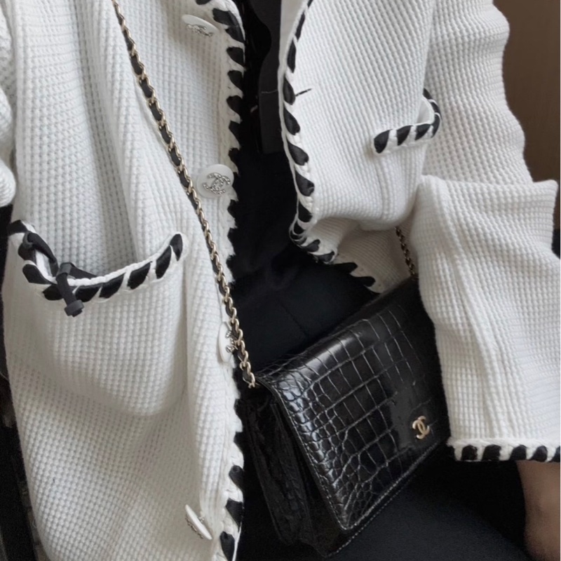 「JL精品代購」98新 Chanel 香奈兒 鱷魚皮Woc-1