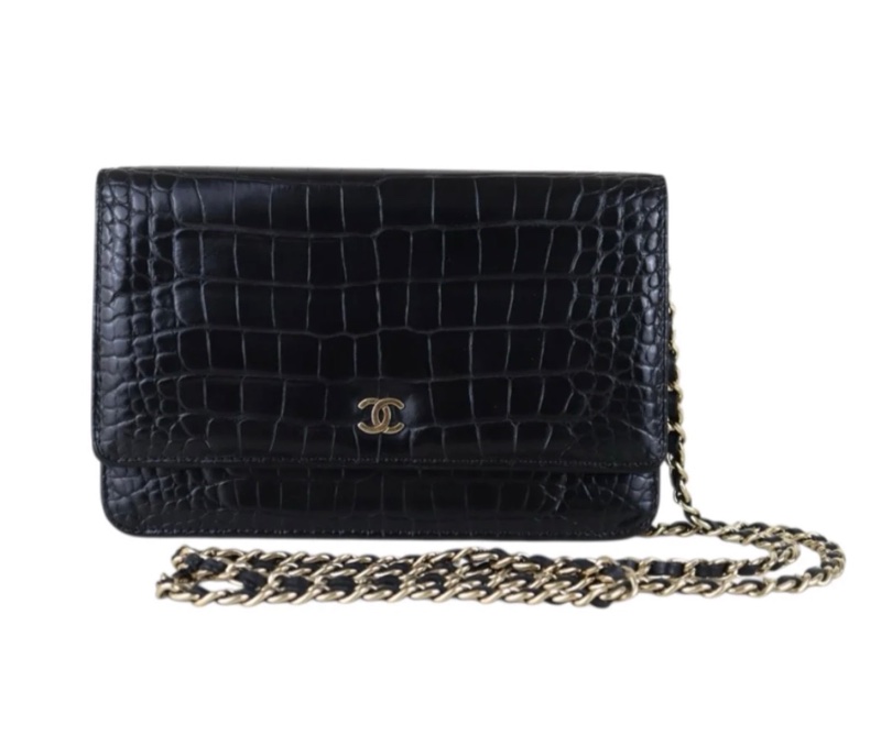 「JL精品代購」98新 Chanel 香奈兒 鱷魚皮Woc-2